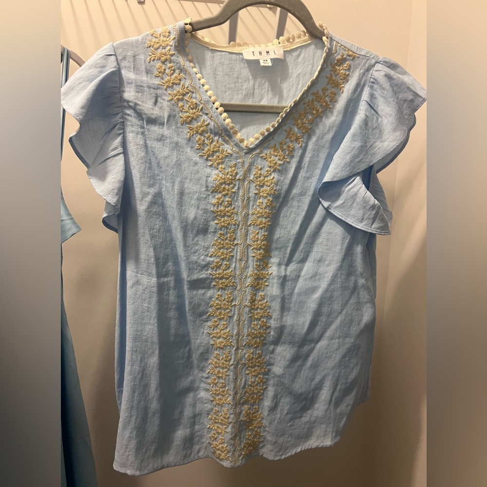 Light blue women’s blouse